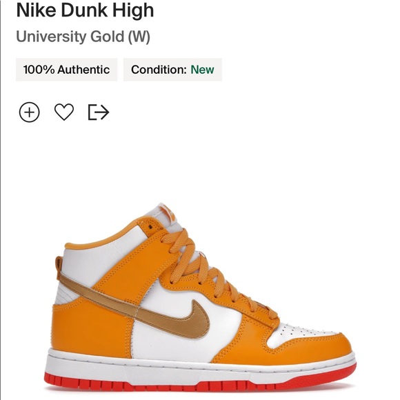 Nike Shoes - Nike Dunk High- University Gold